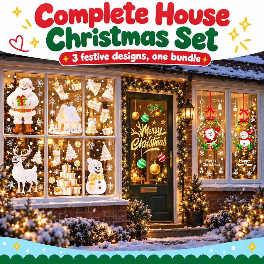 Complete House Christmas Set — 3 festive designs, one bundle